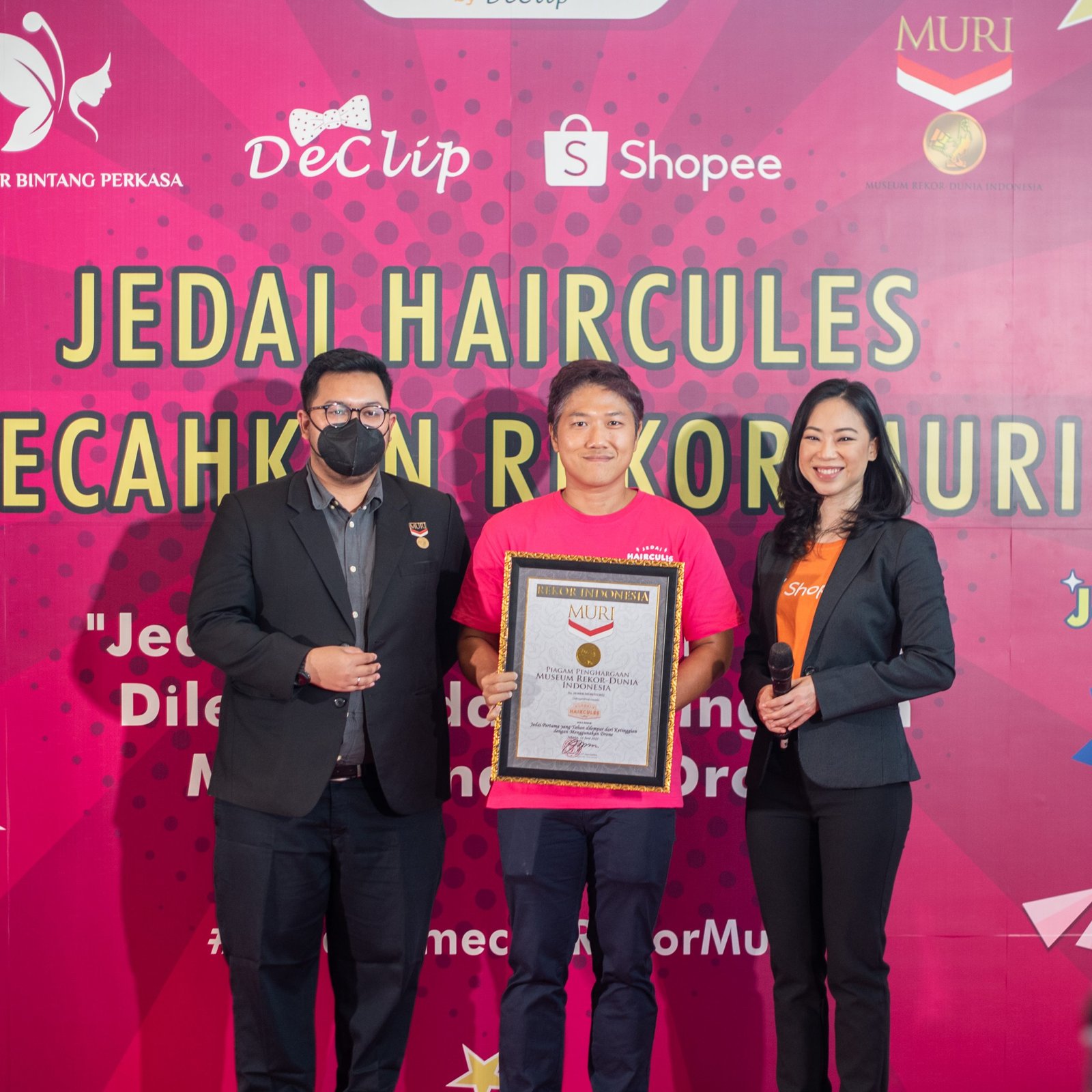 Jedai Haircules By DeClip Pecahkan Rekor MURI, Tersedia Di Shopee